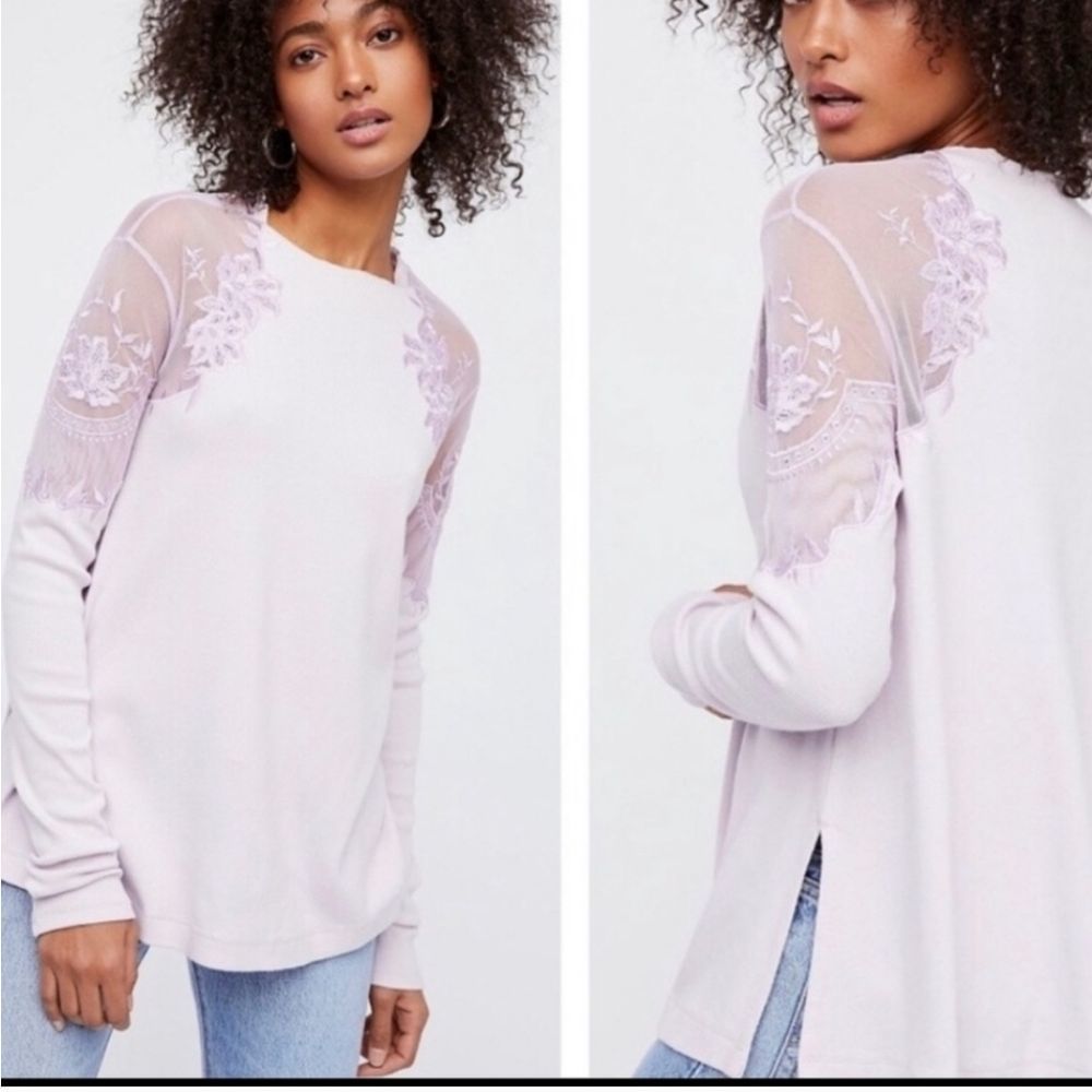 Free People daniella lilac top